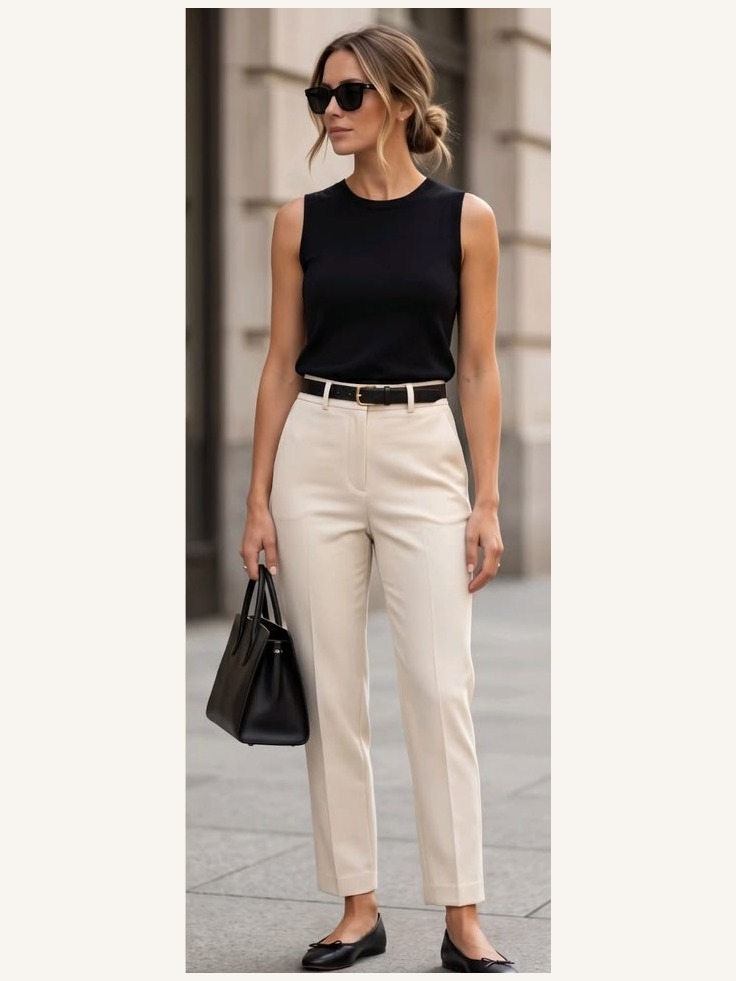 Chic Neutral Outfit Idea inspirational AI fashion image