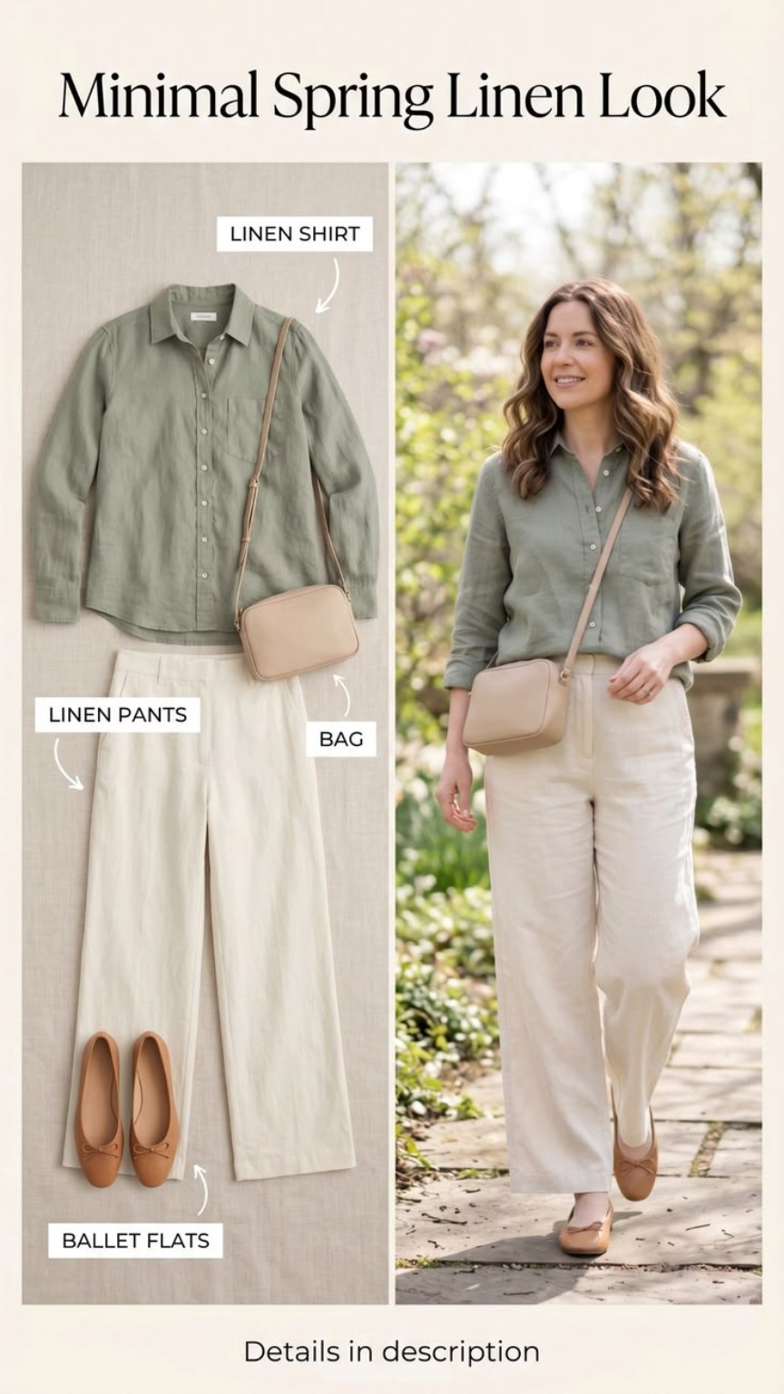 Minimal Spring Linen Look inspirational outfit image