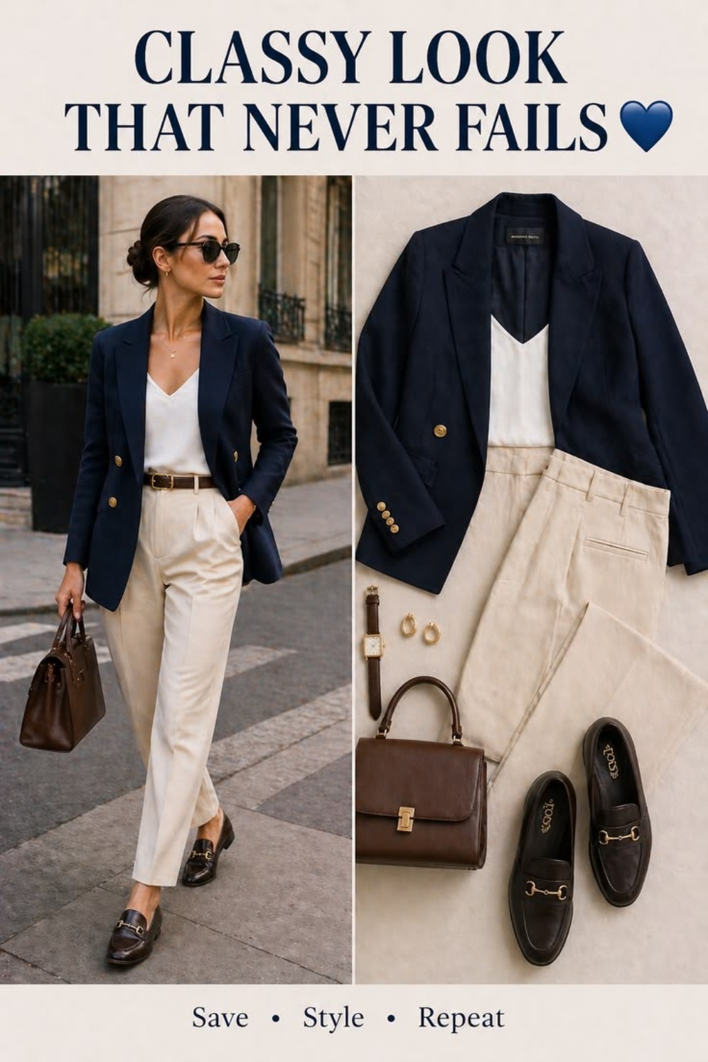 Naval-Inspired Preppy Chic inspirational outfit image