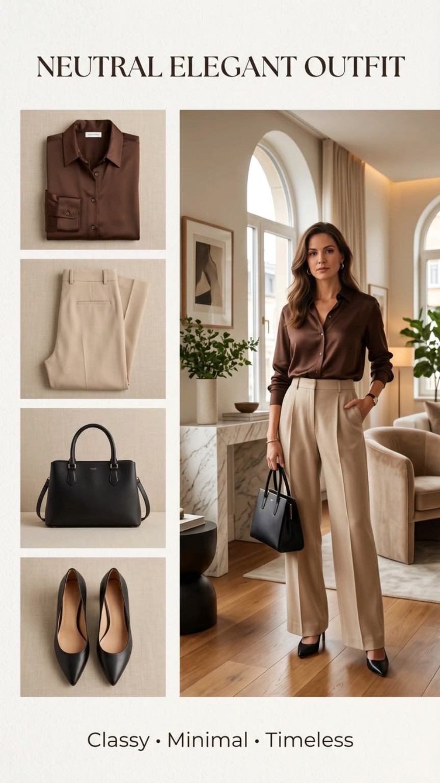 Neutral Elegant Outfit inspirational outfit image